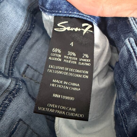 Seven For All Mankind Mid Rise Skinny Pearl Jeans - Picture 3 of 3